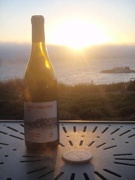 Vin au couché de soleil